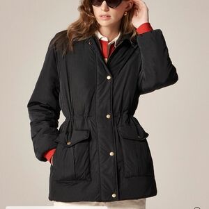 J Crew Puffer Barn Jacket™ with PrimaLoft® CP431 Size Small Packable Black